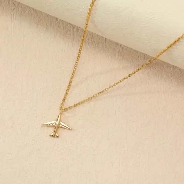 Collar para dama con colgante de avión - Imagen 2