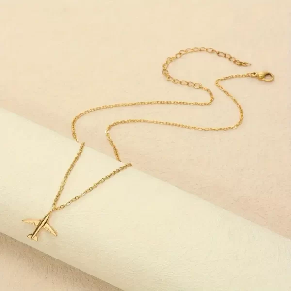 Collar para dama con colgante de avión - Imagen 3