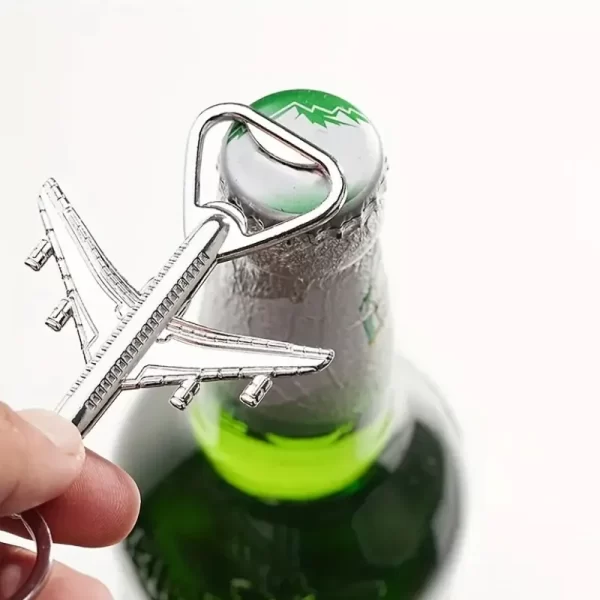 LLAVERO Y DESTAPADOR DE BOTELLAS DE AVIÓN - Imagen 2