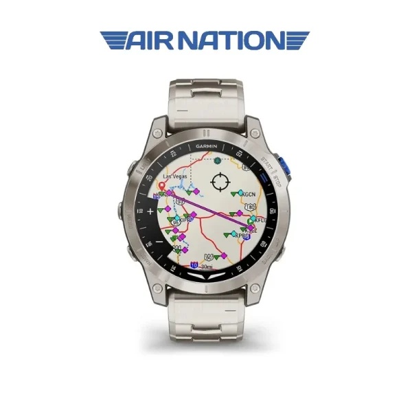D2™ Mach 1 Reloj inteligente Aviator con pulsera de titanio ventilada