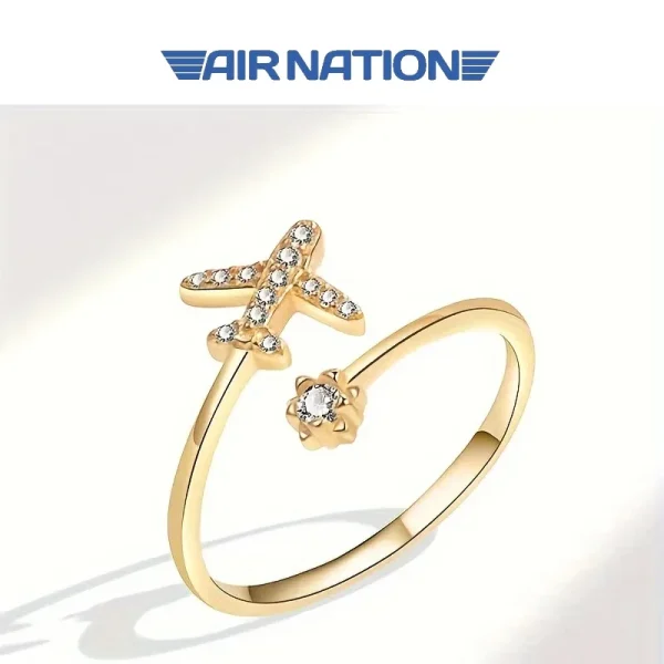 Anillo de avión dorado